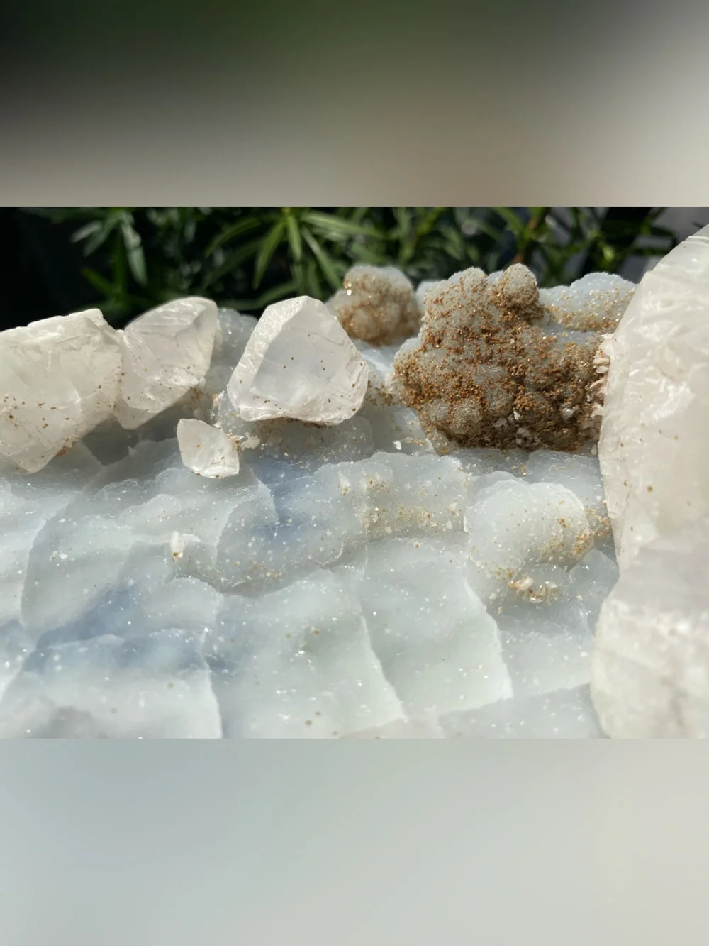 Large Blue Chalcedony & Mangano Calcite